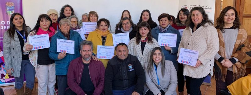 12 mujeres fueron certificadas como gestoras comunitarias contra la violencia de género en Nancagua